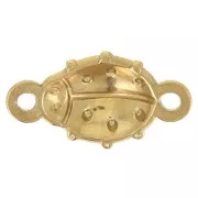 Distanziatore Coccinella 19x10 mm in resina epossidica - Acciaio inossidabile 304L Dorato - Rosso x1