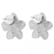 Orecchini a perno con fiori di ciliegio 13 mm - Acciaio inossidabile 304L x2