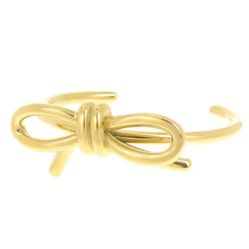 Bracciale con fiocco 22x150 mm - Acciaio inossidabile 304L Dorato x1