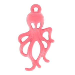 Ciondolo tinto piovra 30x17 mm Fragola x1