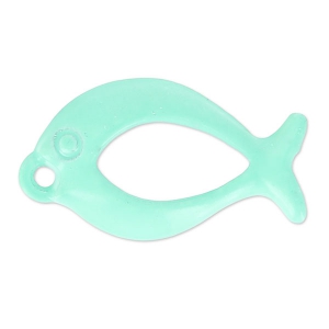 Ciondolo tinto pesce 20x11 mm Green Turchese x1