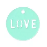 Sequin tinto love 14 mm Green Turchese x1