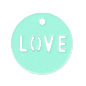 Sequin tinto love 14 mm Green Turchese x1