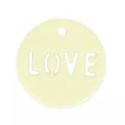 Sequin tinto love 14 mm Giallo tenue x1