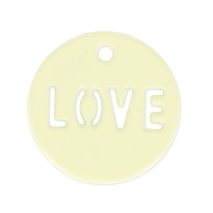 Sequin tinto love 14 mm Giallo tenue x1