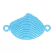 Separatore conchiglia tinto 2 anelli 25 mm Blu x1