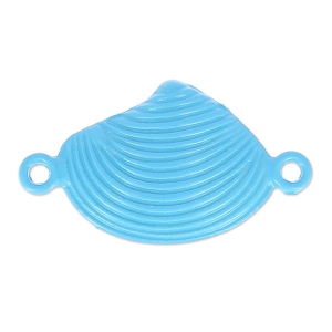 Separatore conchiglia tinto 2 anelli 25 mm Blu x1