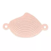 Separatore conchiglia tinto 2 anelli 25 mm Pink Corallo x1