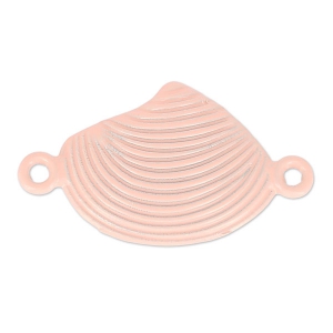 Separatore conchiglia tinto 2 anelli 25 mm Pink Corallo x1
