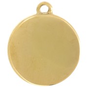 Ciondolo rotondo a forma di stella marina 14 mm in resina epossidica - Acciaio inossidabile 304L Dorato - Azzurro