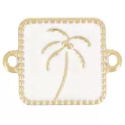 Distanziatore quadrato per palme 16x12 mm in resina epossidica - Acciaio inox 304L Dorato - Bianco