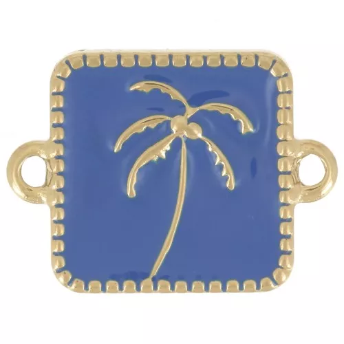Distanziatore quadrato per palme 16x12 mm in resina epossidica - Acciaio inox 304L Dorato - Blu royal