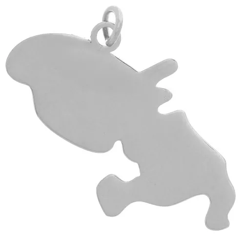 Pendente Martinique 25x14 mm - Acciaio inossidabile 316L x1