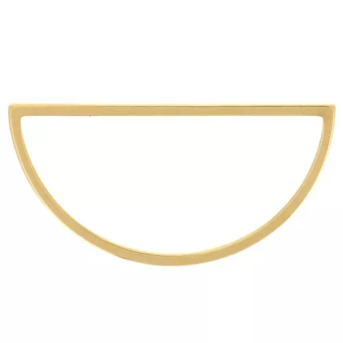 Anello di montaggio e tessitura a mezzaluna 30x15 mm - acciaio inossidabile 304L Dorato x1