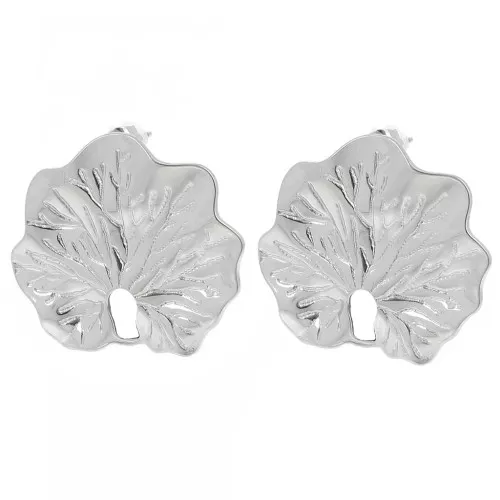 Orecchini in lamiera lavorata 23x26 mm - acciaio inossidabile 304L x2