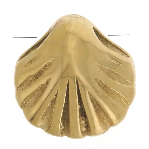 Perla di conchiglia da 7 mm - Acciaio inossidabile 304L Dorato x1