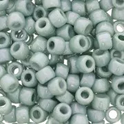 Perla Matubo 7/0 - 3,5 mm, verde opaco effetto ceramica, 10 g