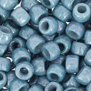 Perla Matubo 7/0 - 3,5 mm, colore Chalkwhite Blue Ceramic Look, 10 g
