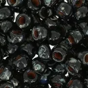 Perla Matubo 7/0 - 3,5 mm Jet Picasso x 10 g