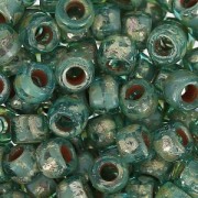 Perla Matubo 7/0 - 3,5 mm Acquamarina Picasso x 10 g