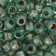 Perla Matubo 7/0 - 3,5 mm Acquamarina Picasso x 10 g