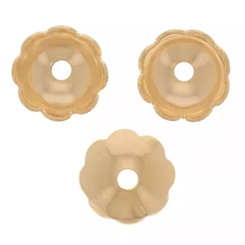 Coppette a 8 petali 6 mm - Dorato x20