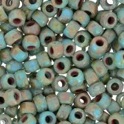 Perla Matubo 7/0 - 3,5 mm Blu turchese Picasso x 10 g