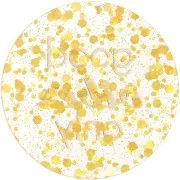 Pendente rotondo in plexiglas da 45 mm - Solo buone vibrazioni - Trasparente - Brillantini dorati