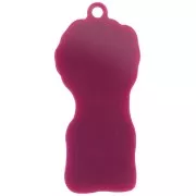 Pendente in plexiglas a forma di pugno chiuso 48,5x22 mm - Girl Power - Plum - Bianco x1