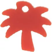 Ciondolo a forma di palma in plexiglas da 13 mm - Verde - Marrone x1