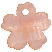 Ciondolo fiore stella in plexiglas 12 mm - Salmone - Marrone x1