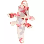 Pendente per carpe Koi da assemblare 64x31 mm in plexiglas - Rosso - Nero x1