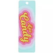 Pendente a forma di rettangolo di gomma da masticare - Love Candy 60x20 mm Plexiglas Blu - Rosa x1