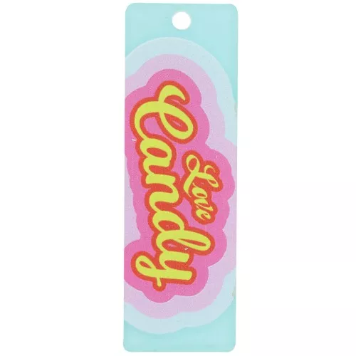 Pendente a forma di rettangolo di gomma da masticare - Love Candy 60x20 mm Plexiglas Blu - Rosa x1