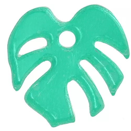 Ciondolo a forma di foglia di monstera in plexiglas da 13 mm - Verde x1