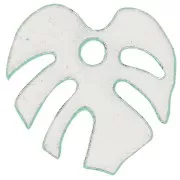 Ciondolo a forma di foglia di monstera in plexiglas da 13 mm - Verde x1