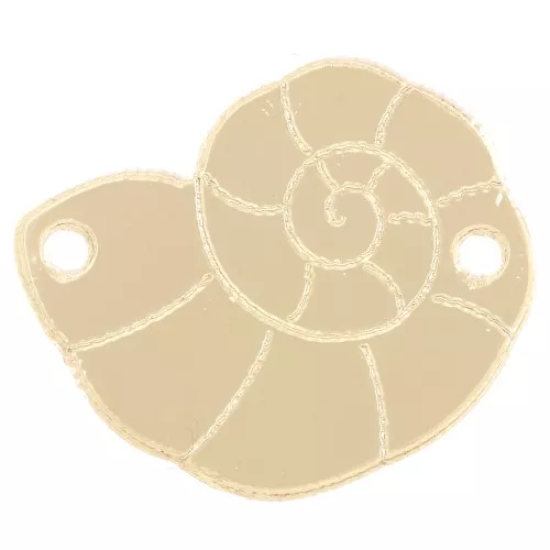 Distanziatore a guscio in plexiglas 19,5x15 mm - effetto specchio - Dorato x1