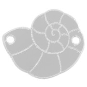 Distanziatore a guscio in plexiglas 19,5x15 mm - effetto specchio - Argento x1