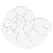 Distanziatore a guscio in plexiglas 19,5x15 mm - effetto specchio - Argento x1