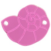 Distanziatore a guscio in plexiglas 19,5x15 mm - effetto specchio - Rosa x1