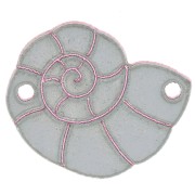 Distanziatore a guscio in plexiglas 19,5x15 mm - effetto specchio - Rosa x1