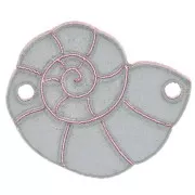 Distanziatore a guscio in plexiglas 19,5x15 mm - effetto specchio - Rosa x1