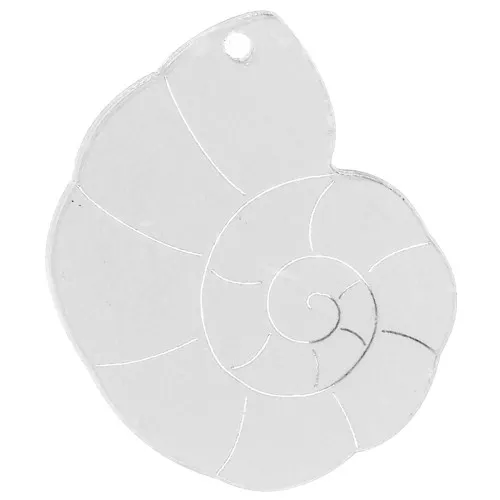 Pendente a conchiglia in plexiglas - effetto specchio - Argento x1