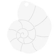 Pendente a conchiglia in plexiglas - effetto specchio - Argento x1