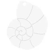 Pendente a conchiglia in plexiglas - effetto specchio - Argento x1