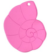 Pendente a conchiglia in plexiglas 38x30 mm - effetto specchio - Rosa x1|raw }}