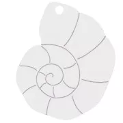 Pendente a conchiglia in plexiglas 38x30 mm - effetto specchio - Rosa x1