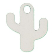 Ciondolo cactus in plexiglas 15x12 mm - Verde x1