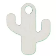 Ciondolo cactus in plexiglas 15x12 mm - Verde x1