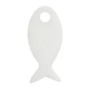 Ciondolo a forma di pesce in plexiglas 14x6 mm - Imitazione madreperla x1